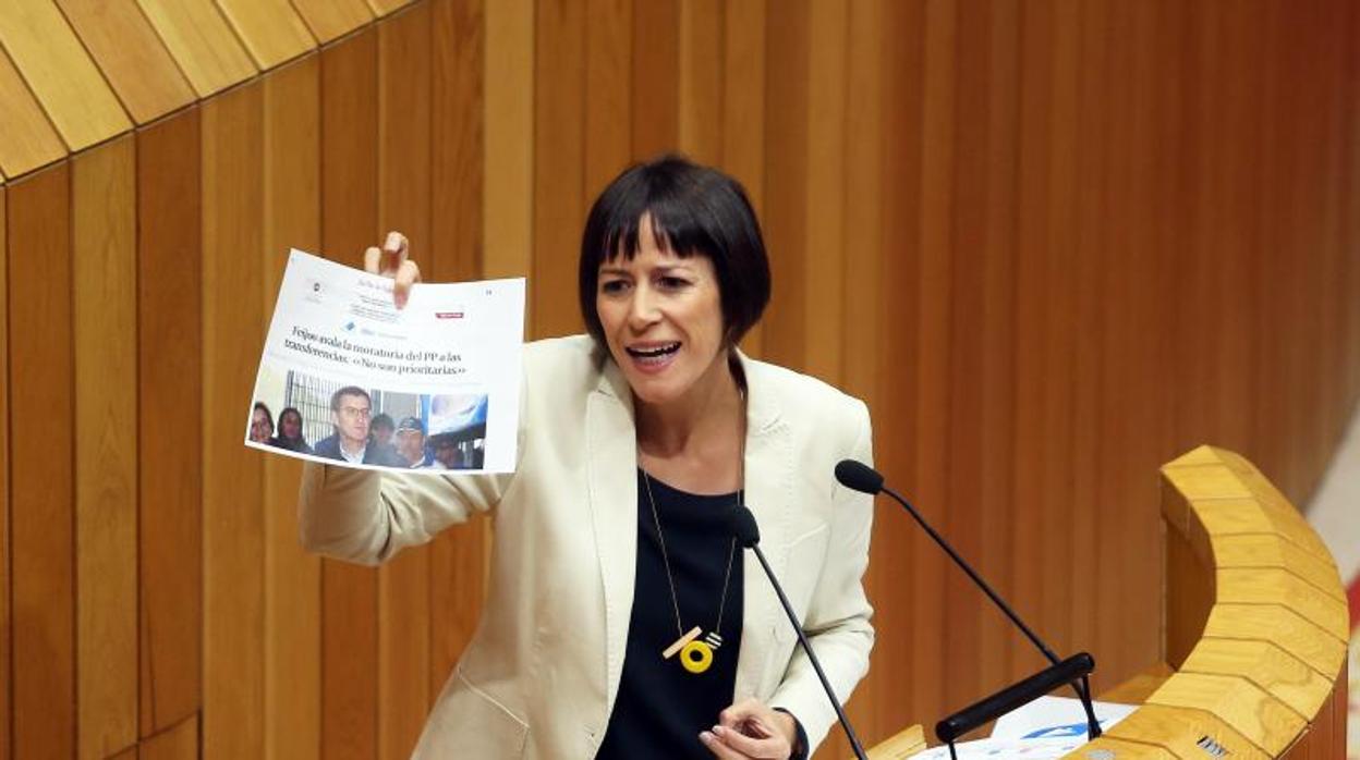 Ana Pontón, durante su intervención en el Debate sobre el Estado de la Autonomía