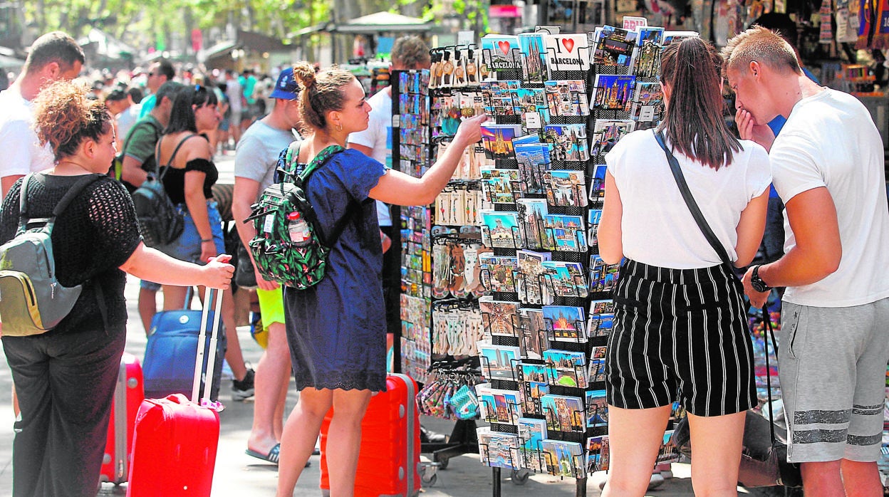 Turistas, este verano en La Rambla