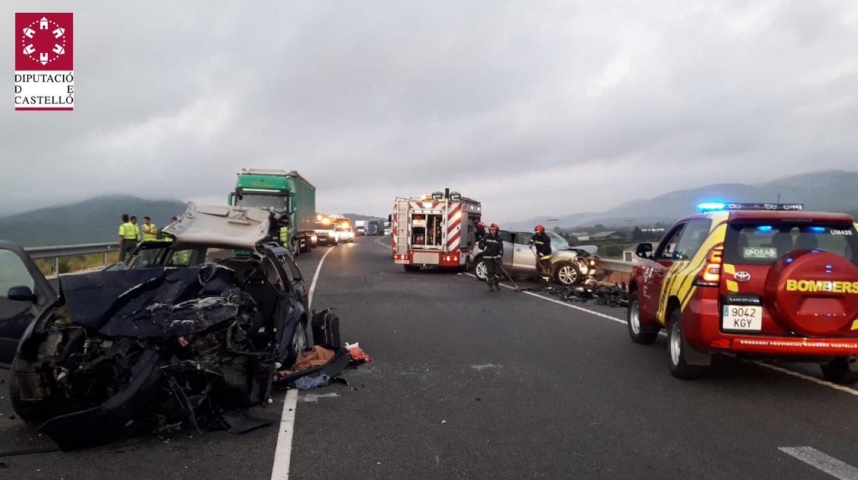 Imagen de los vehículos accidentados