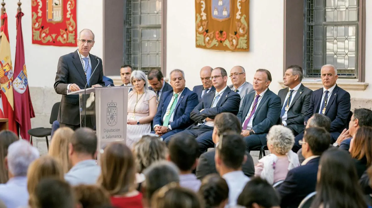 Pleno extraordinario de constitución de la nueva corporación provincial de la Diputación de Salamanca, en una imagen de archivo