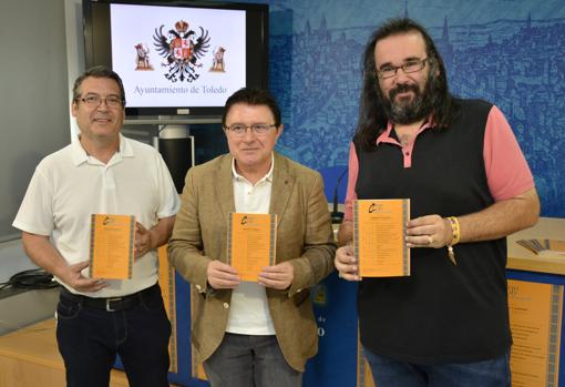José Luis Sánchez, Teo García y Gabriel Castaño tras la rueda de prensa