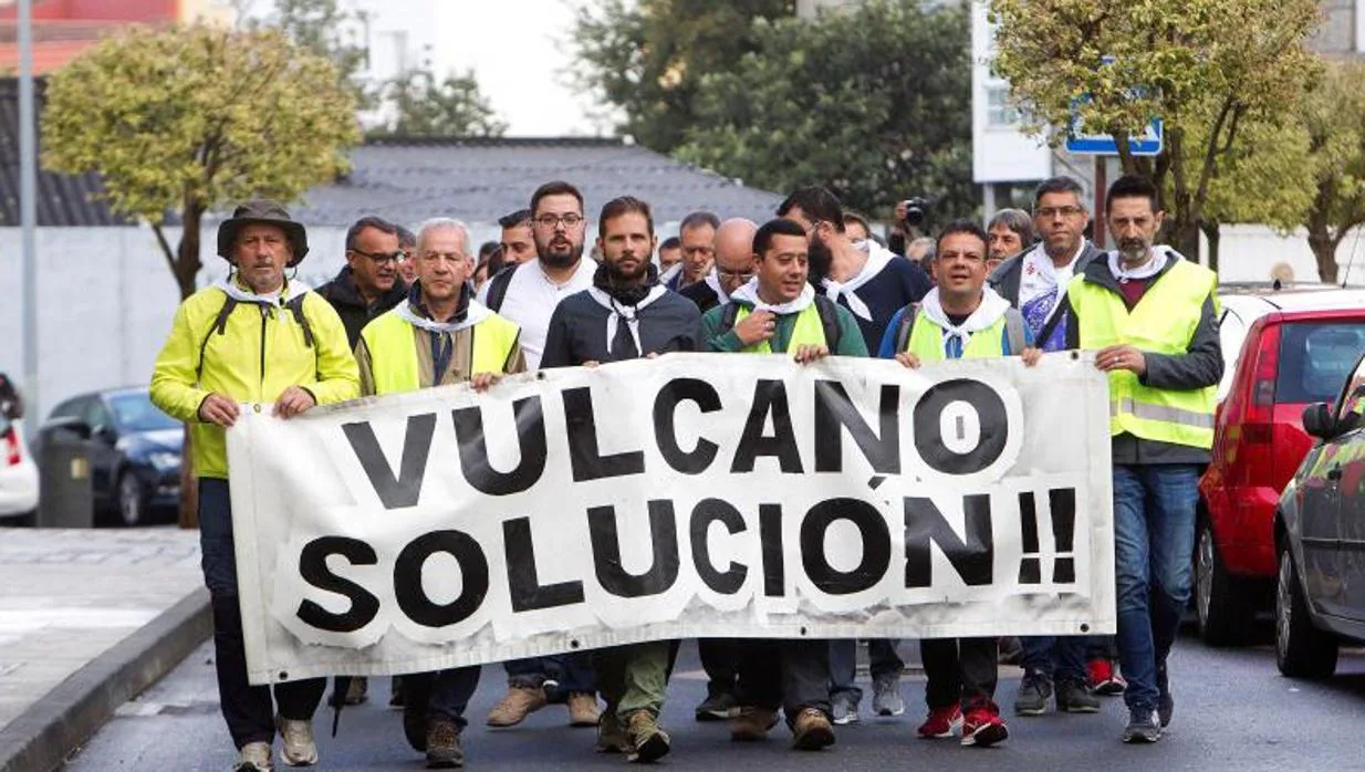 La plantilla de Vulcano en su peregrinaje a Santiago