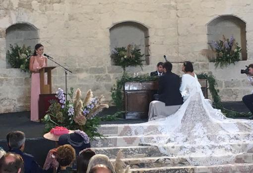 Imagen de un momento de la ceremonia en Morella