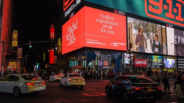 Madrid se publicita en Times Square en busca del turista de nivel