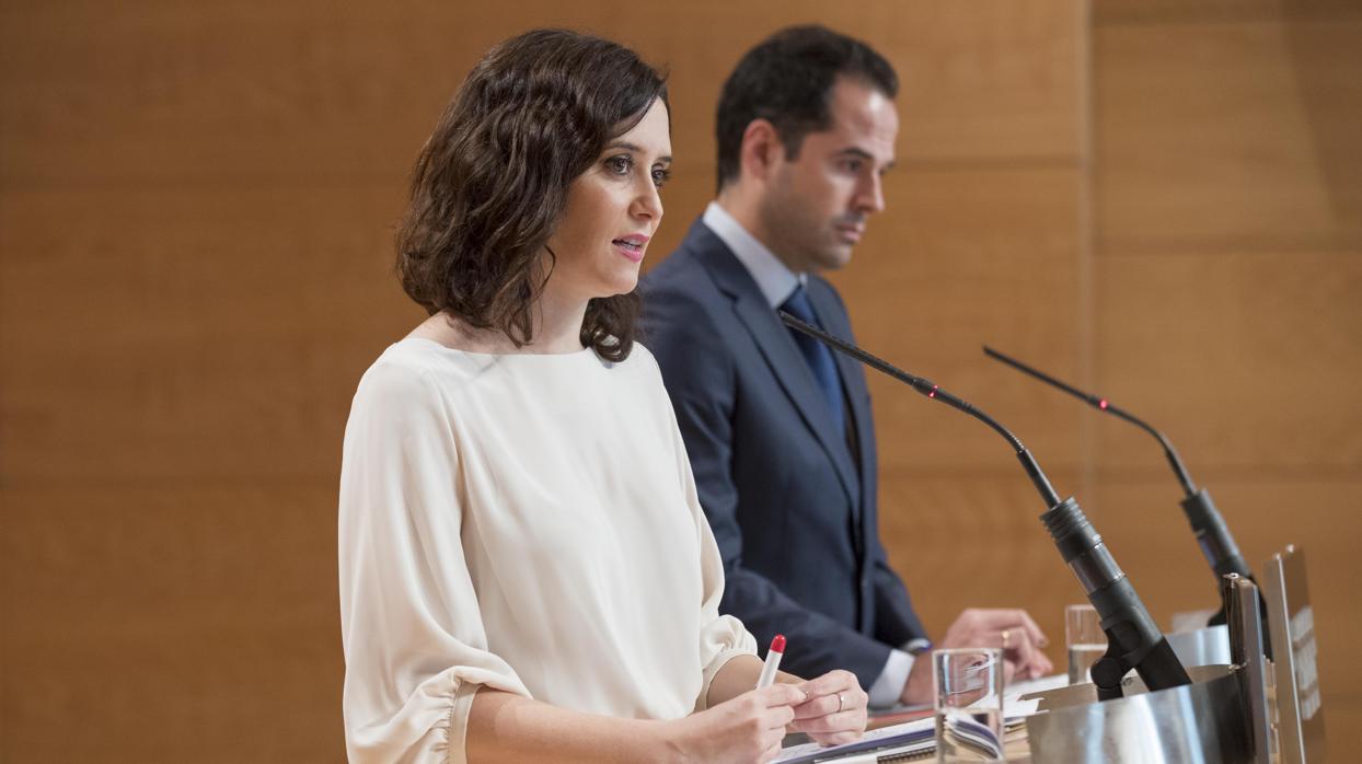 Isabel Díaz Ayuso, presidenta regional, e Ignacio Aguado, vicepresidente