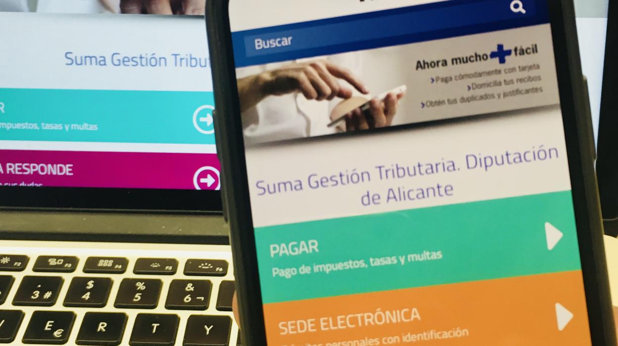 Acceso a la sede electrónica de Suma desde un móvil