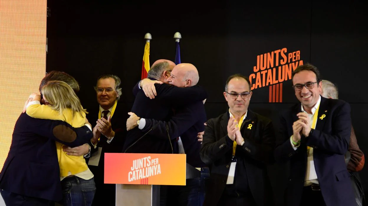 Rull y Turull, durante la campaña electoral de 2017