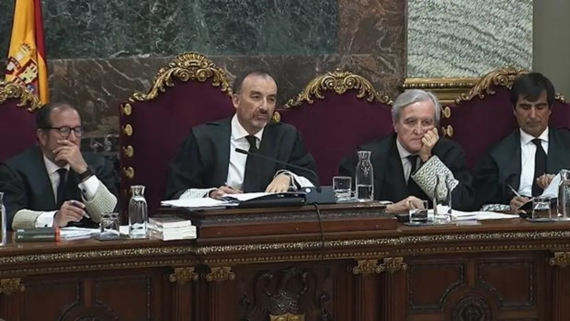 El tribunal del «procés», presidido por Manuel Marchena, en un momento del juicio