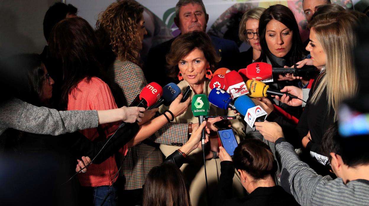 Carmen Calvo, vicepresidenta del Gobierno.