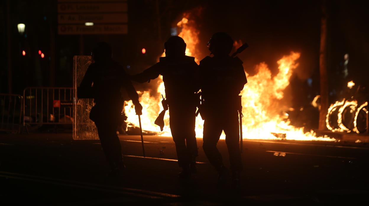 Disturbios en Barcelona