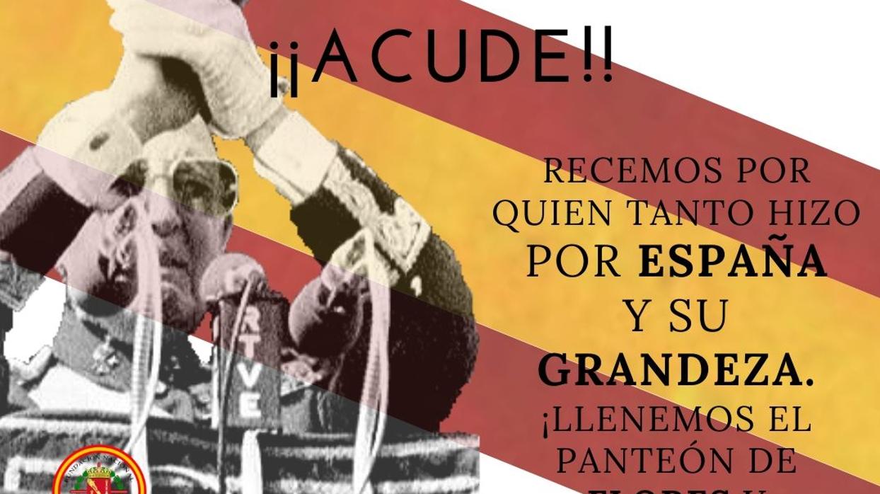 Cartel difundido por la Fundación Nacional Francisco Franco