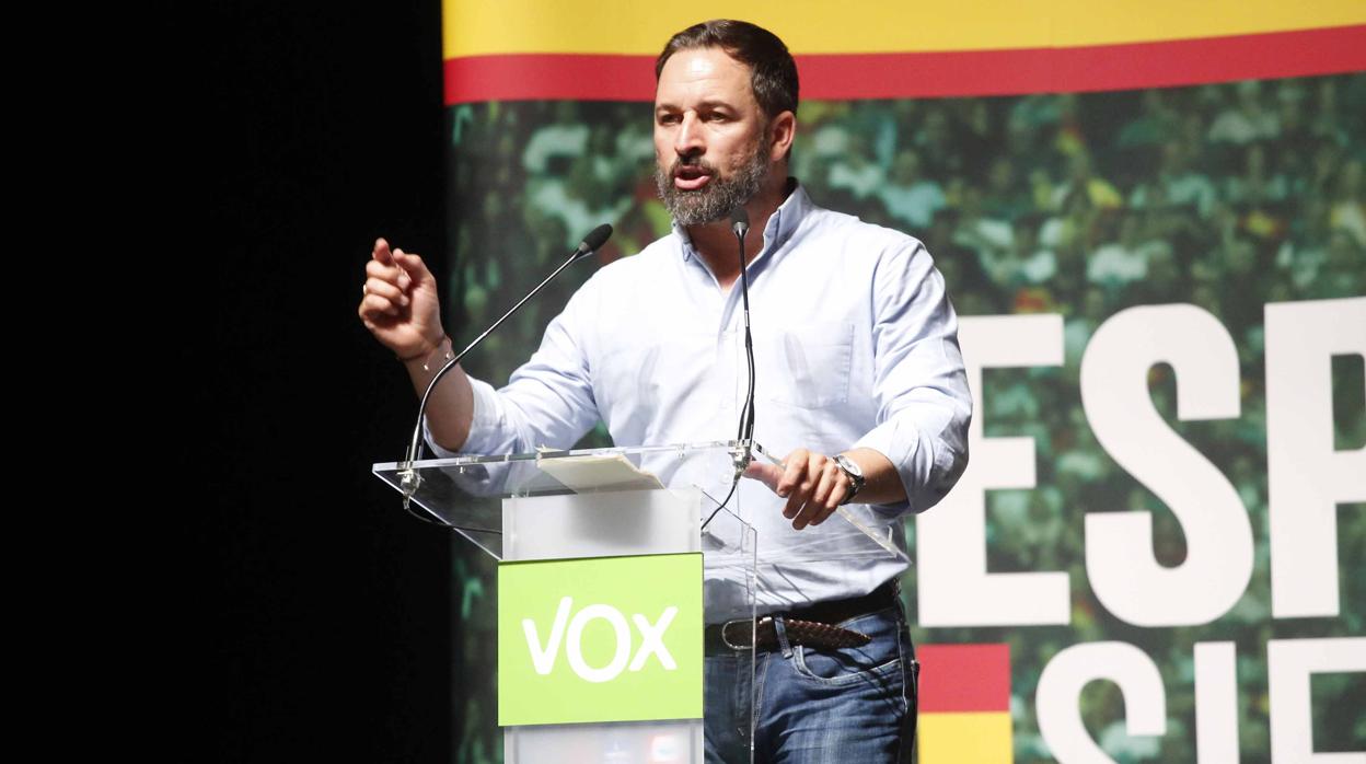 Santiago Abascal, durante su intervención en el Auditorio de Vigo