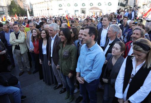 Representantes políticos en la manifestación de Madrid