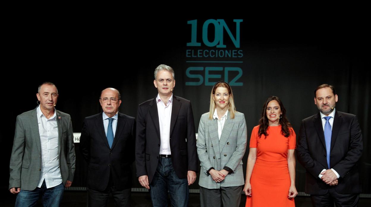 Imagen del debate de candidatos al Congreso por Valencia organizado este martes por la Cadena Ser