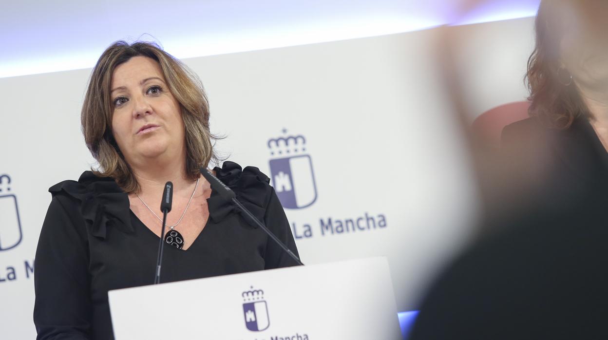 La consejera de Economía, Empresas y Empleo, Patricia Franco, en rueda de prensa