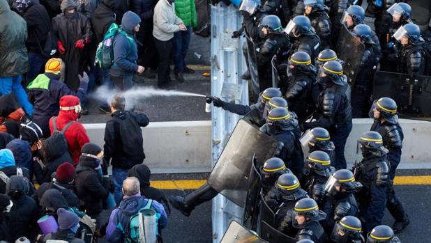 La Gendarmería despeja la AP7 de manifestantes, que ahora ocupan la N-II en Gerona