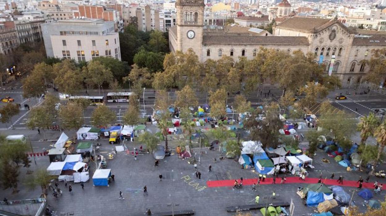 La acampada independentista