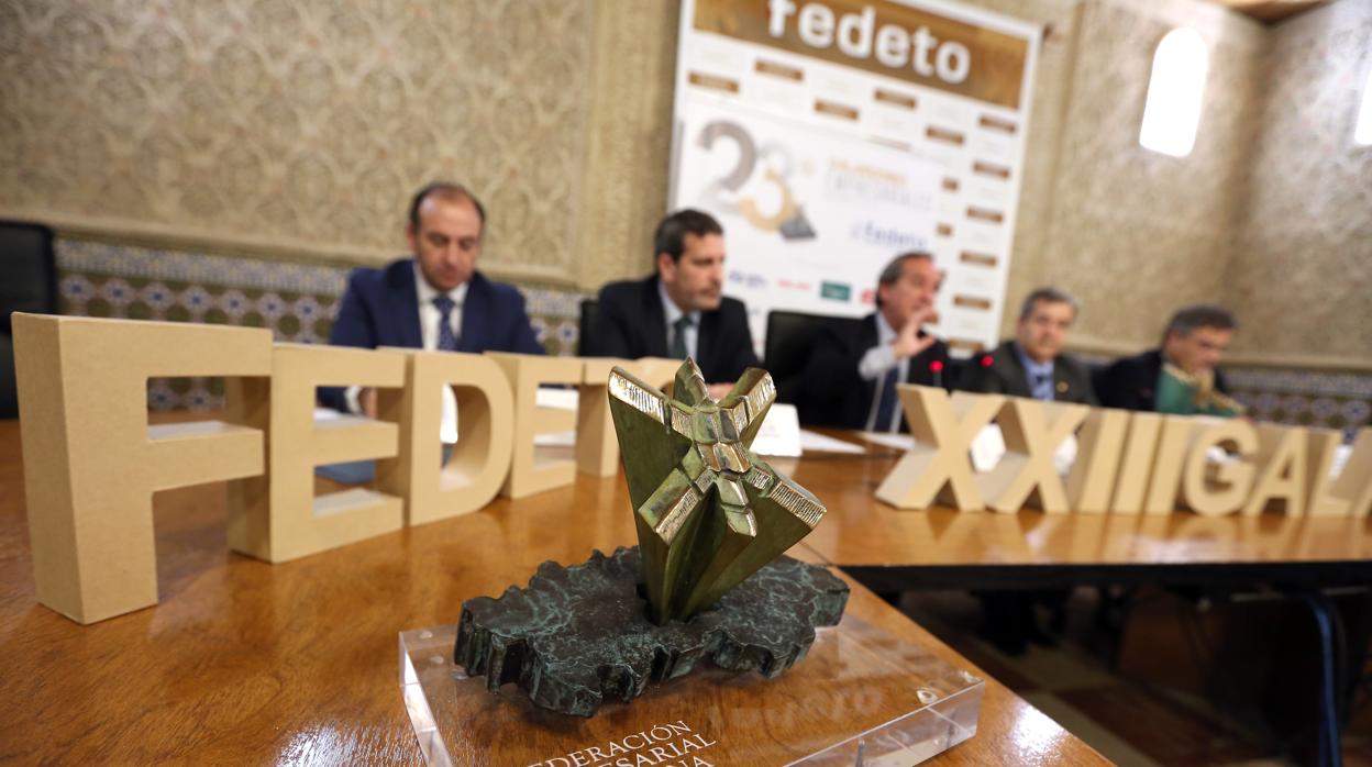 El presidente de Fedeto, Ángel Nicolás, durante la presentación de los galardones