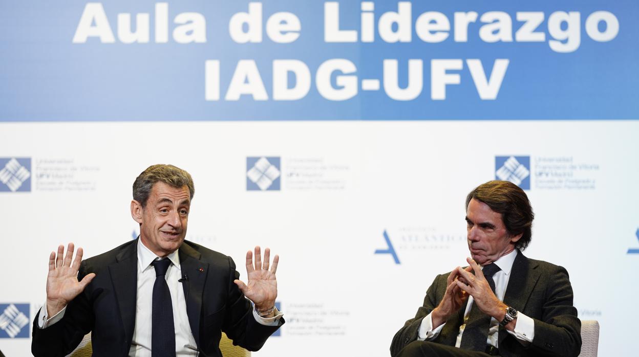 Sarzkoy y Aznar, en el Aula de Liderazgo del Instittuto Atlántico y la Universidad Francisco de Vitoria