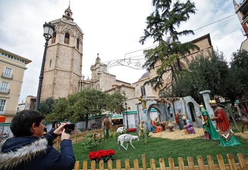 Imagen de archivo del belén de la plaza de la Reina