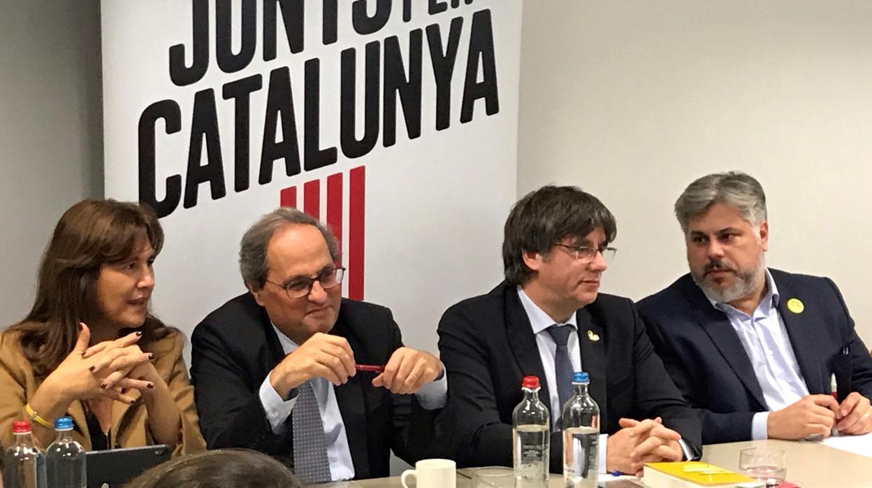 Borràs, Torra y Puigdemont en Bélgica