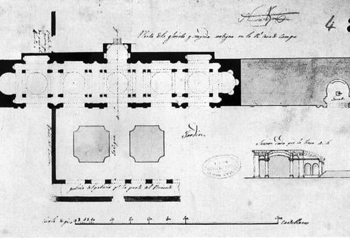 Plano original de las grutas de Felipe II