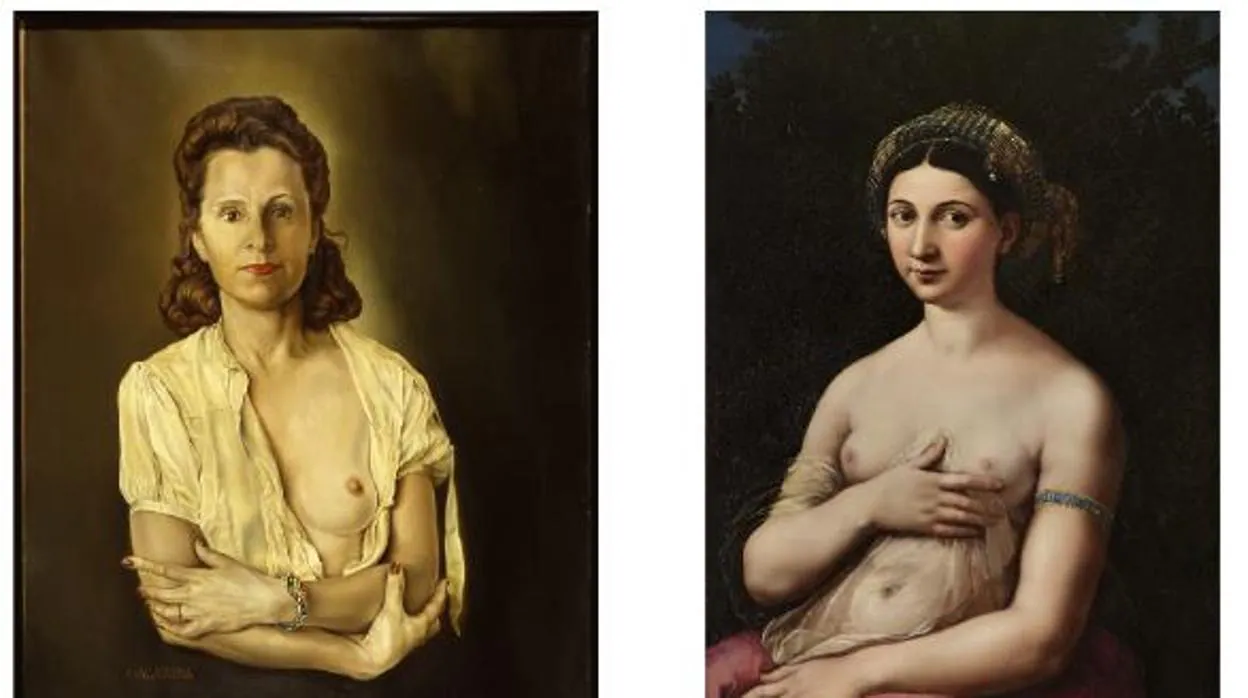 «Galarina», de 1945; y «La Fornarina», de 1520, en un montaje fotográfico