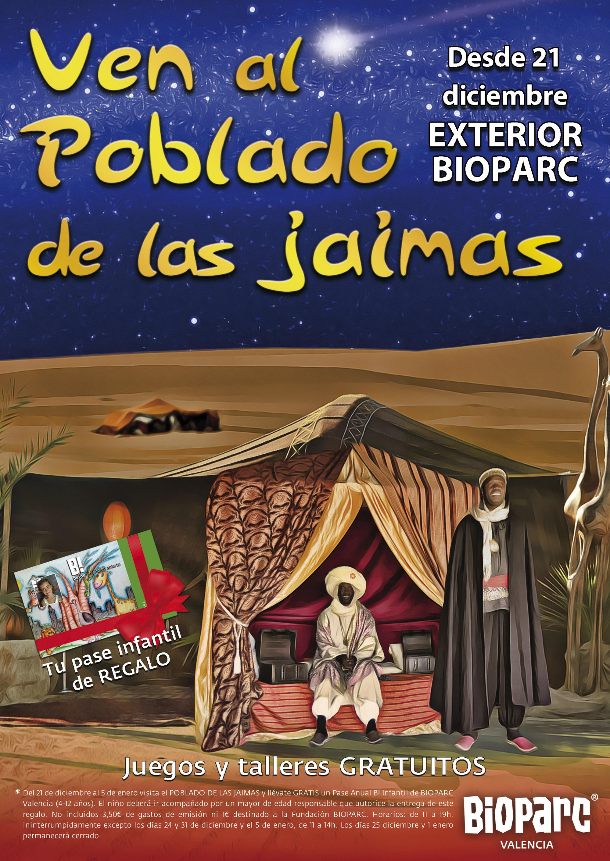 Planes gratis para niños en Valencia: Bioparc celebra la Navidad en el Poblado de las Jaimas