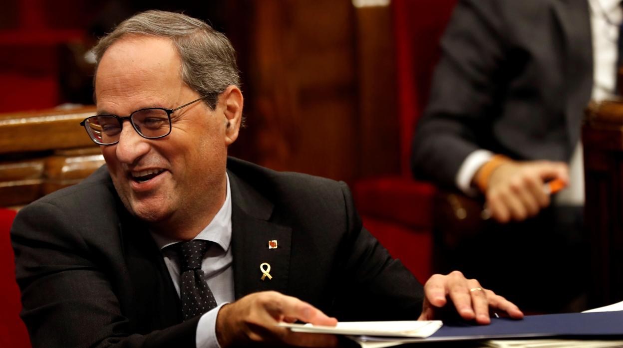 Quim Torra, en el Parlament