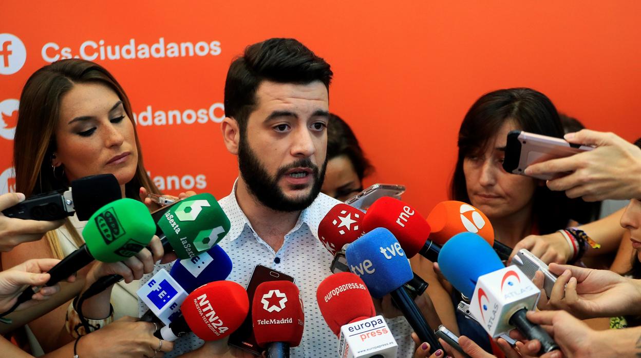 César Zafra, portavoz del grupo parlamentario Ciudadanos