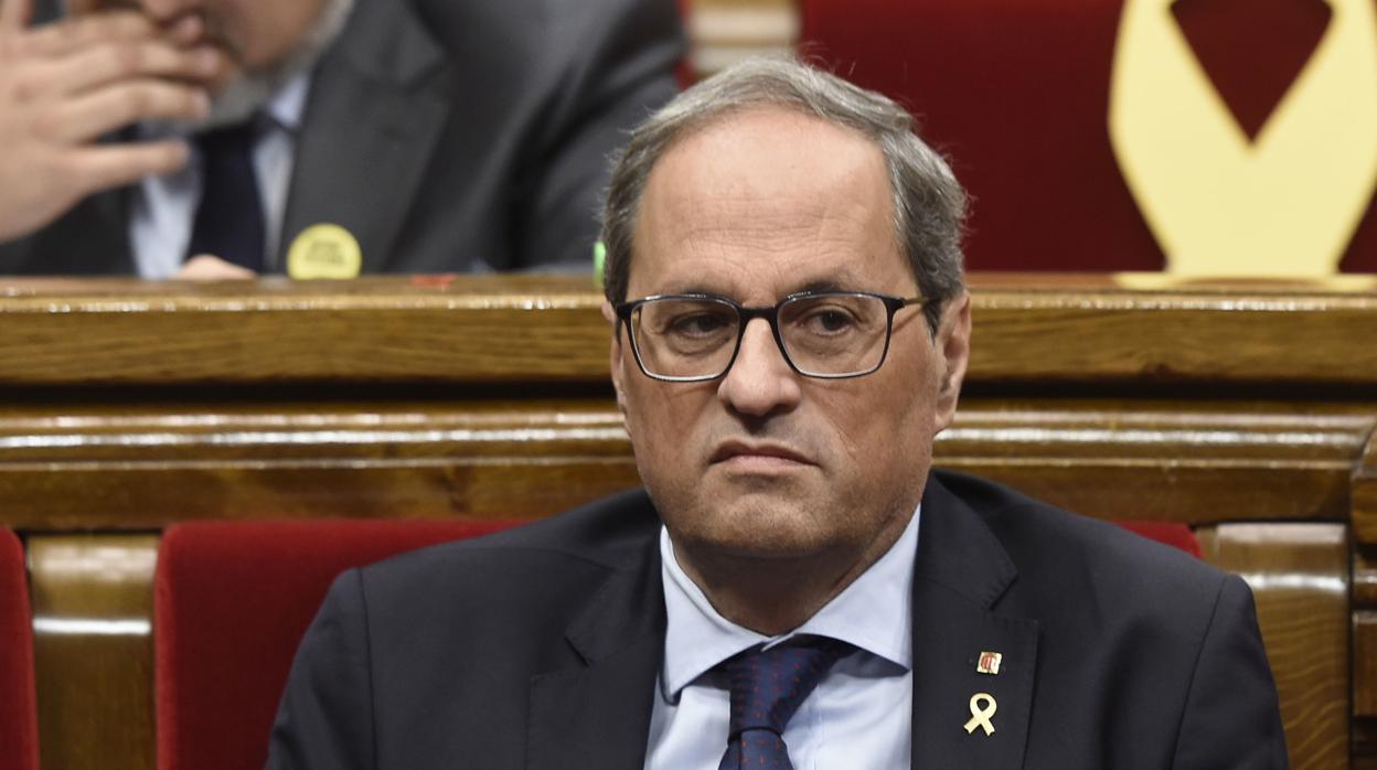 Quim Torra, en el Parlament