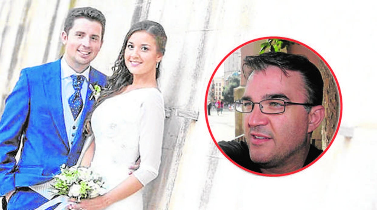 Imagen de Maje, el día de su boda con Antonio Navarro. A la derecha, Salva R. presunto autor del crimen