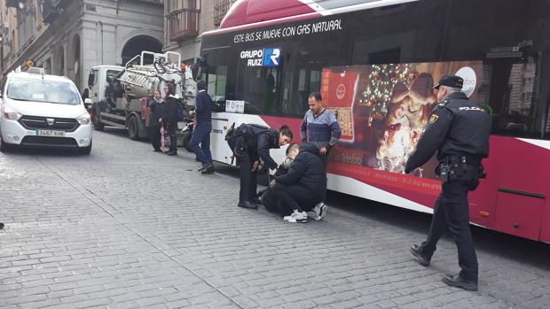 Una motorista, herida leve junto a la plaza de Zocodover de Toledo