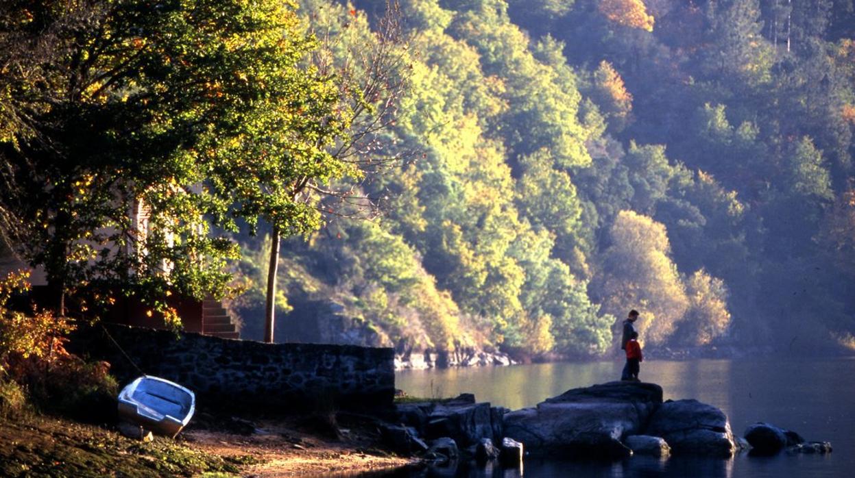 Playa da Coba, en la Ribeira Sacra