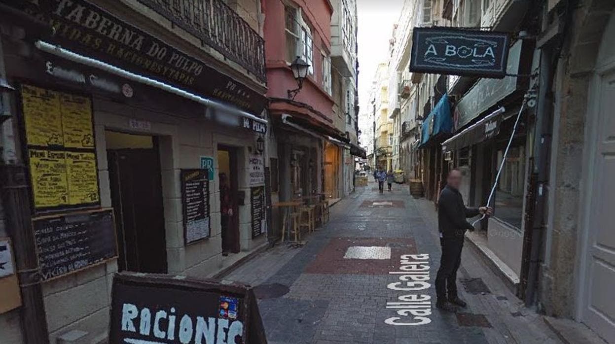 Vista de la Rúa Galera, en La Coruña