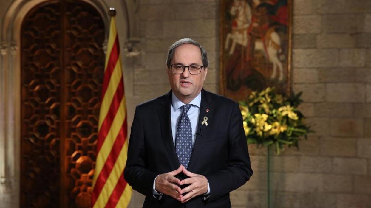 Quim Torra, durante su discurso de Fin de Año de 2018