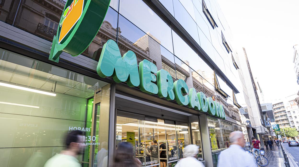 Imagen de un supermercado de Mercadona en el centro de Valencia