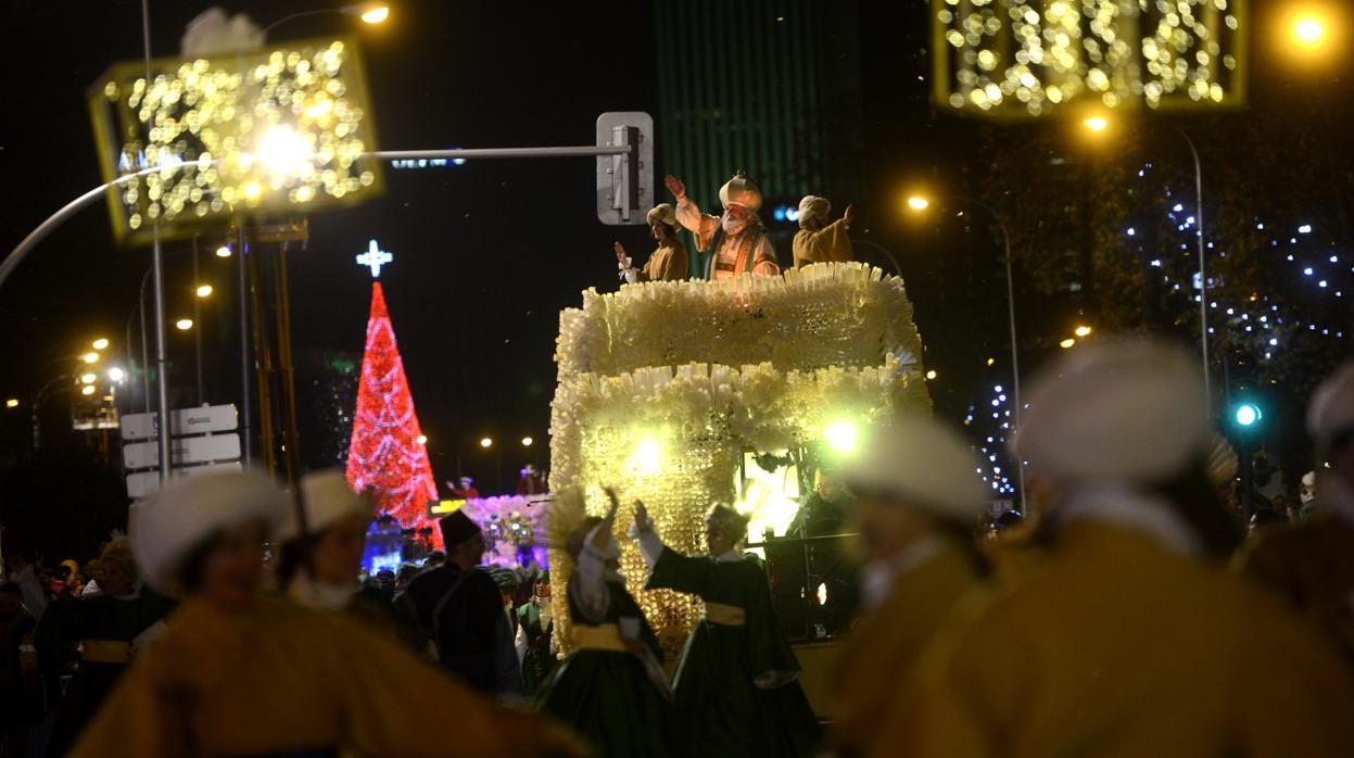 Sus Majestades los Reyes Magos de Oriente en su llegada a Madrid el año pasado