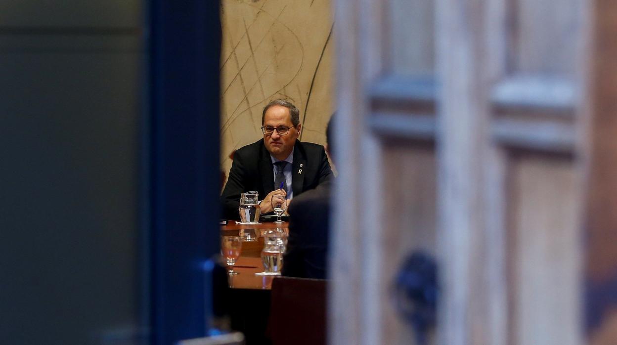 Quim Torra, en el Palau de la Generalitat