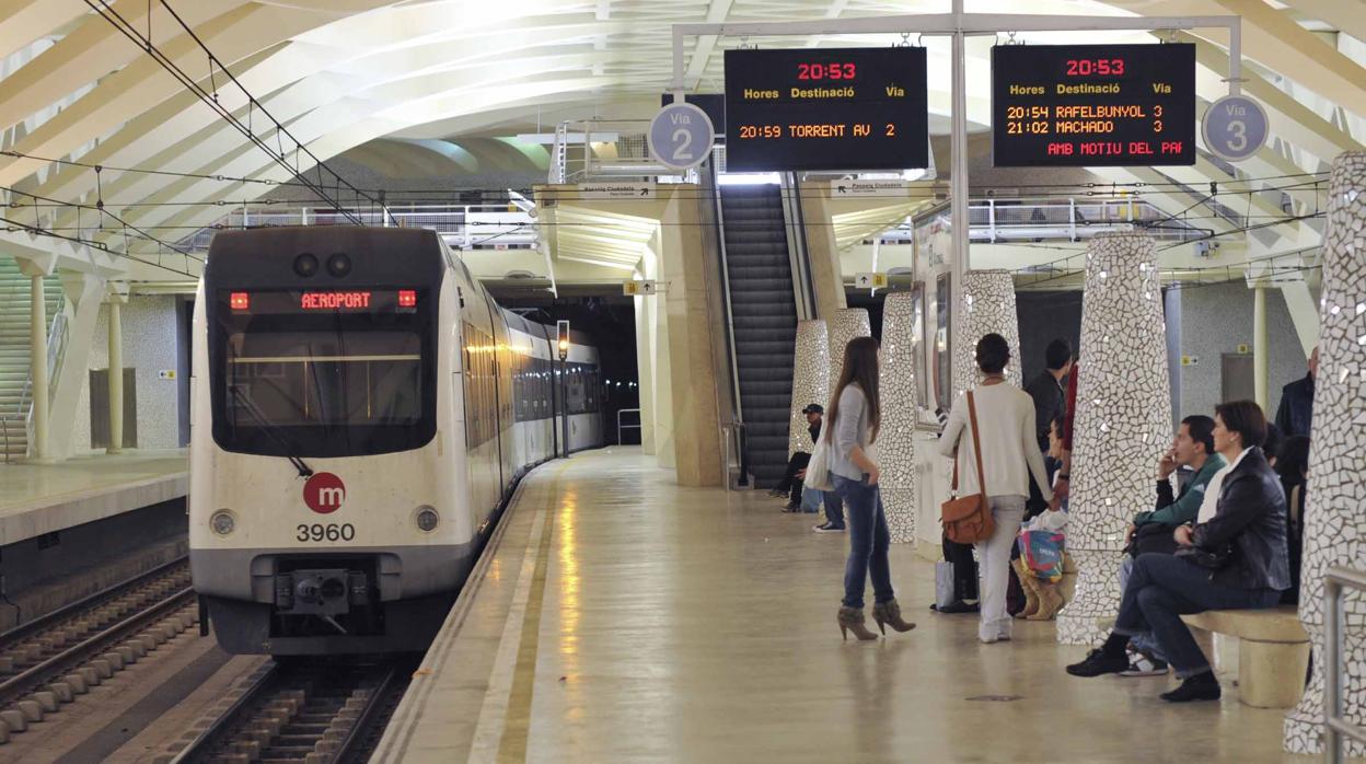 Imagen de archivo de una estación de Metrovalencia