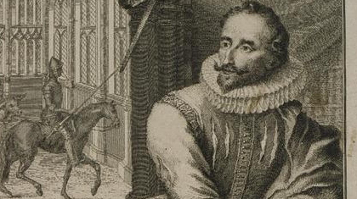 Grabado de un retrato según los datos aportados por Cervantes en sus «Novelas ejemplares» - ABC