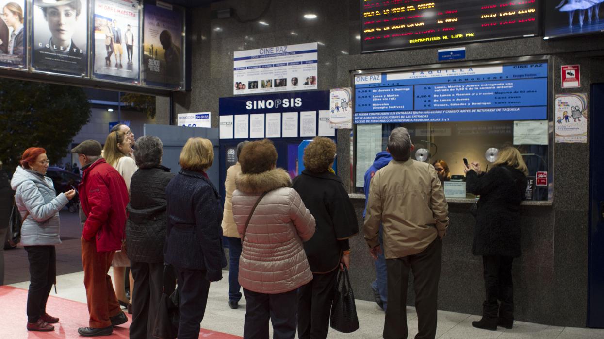 Taquilla de los Cines Paz, en Madrid