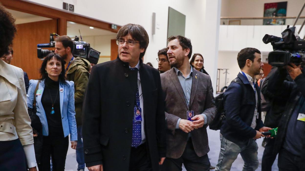 Puigdemont junto a Comín, el pasado día 20 en el Parlamento Europeo