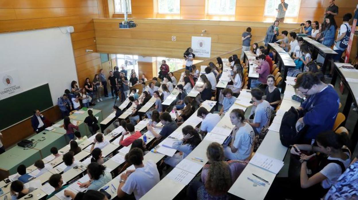 Aula en la facultad de Odontología de la Universidad Complutense de Madrid