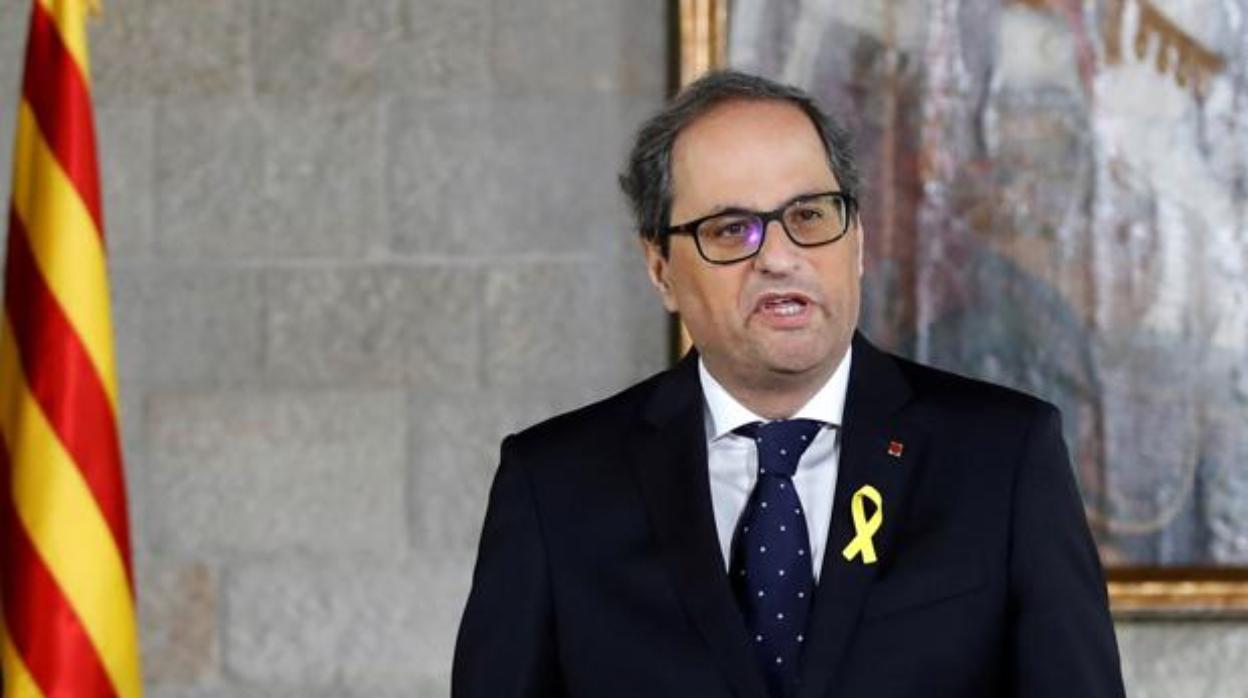 Torra, cuando tomó posesión del cargo en la Generalitat