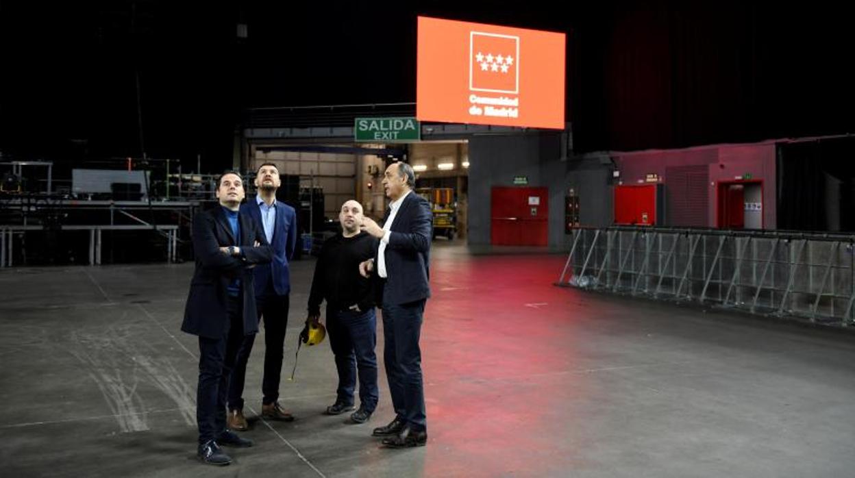 El vicepresidente de la Comunidad, Ignacio Aguado, ayer, durante el cierre del año en el Palacio de Deportes