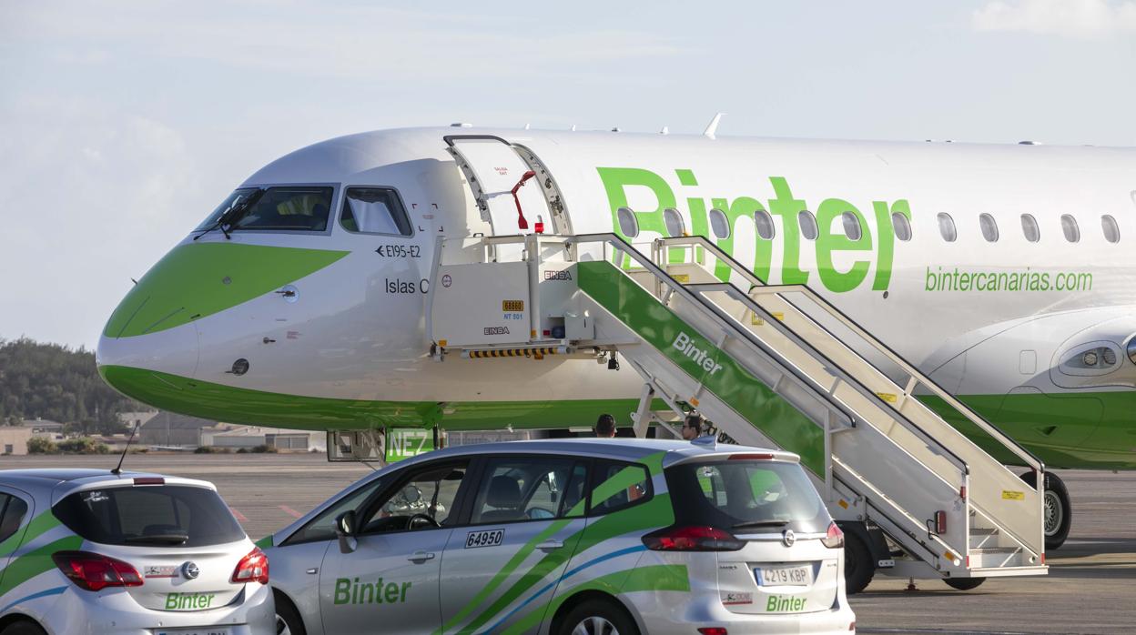 El nuevo avión de Binter, el Embraer E195-E2