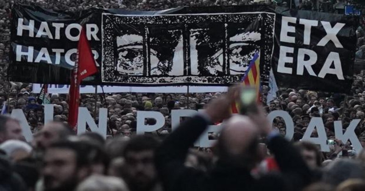 Manifestación en favor de los presos celebrada el pasado sábado en Bilbao