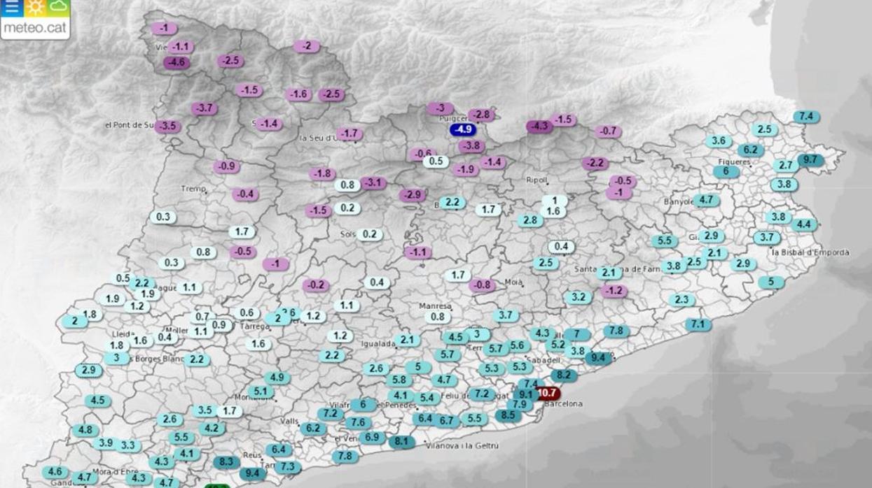 Las temperaturas de este sábado, que irán a menos en las próximas horas