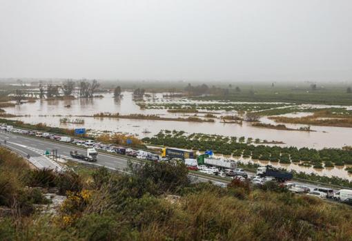 Campos anegados en las riberas del Júcar